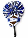 Personalized Football Spirit Pom Pom | Custom Player Name & Number Cheer Stick | Team Spirit Wand | Football Mom Gift